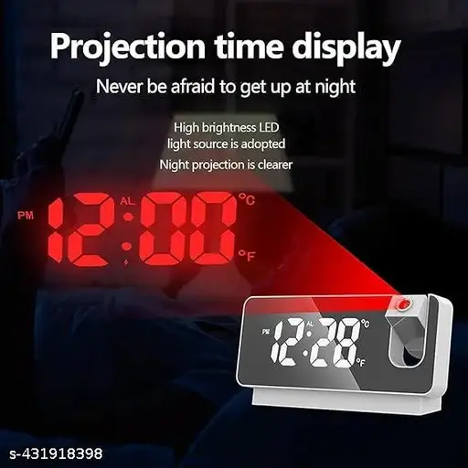 Digital Projection Alarm Clock Bedroom Decor Date Display 1 pc - Image 4