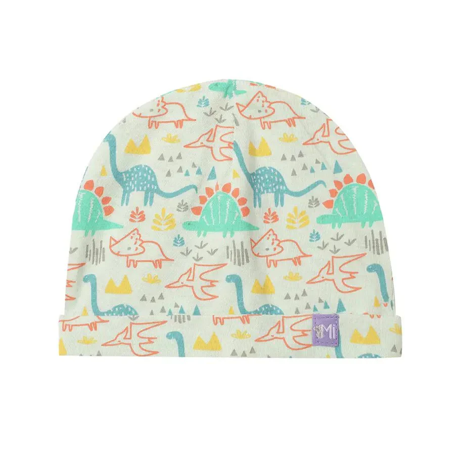 Dino Print Infant Cap & Mitten Set (Set Of 3) - Image 3