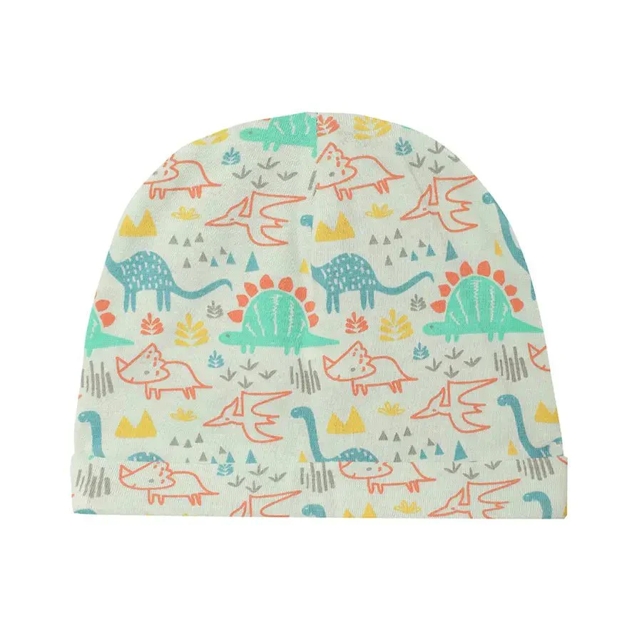 Dino Print Infant Cap & Mitten Set (Set Of 3) - Image 6