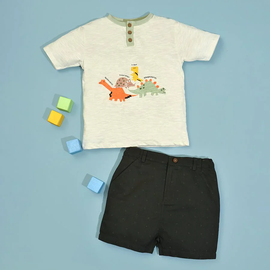Dinomite Fossil Baby T-Shirt & Shorts Co-Ord Set - Image 3