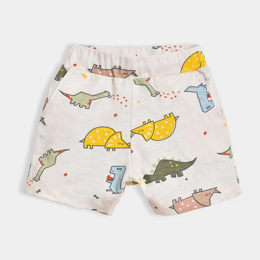 Dinomite Knitted Green Baby Boy T-Shirt & Shorts Set - Image 8