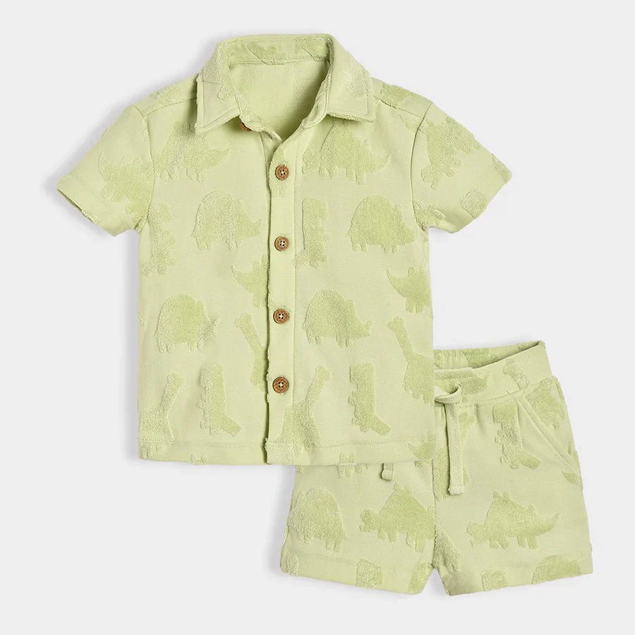 Dinomite Seafoam Green Shirt & Shorts Set - Image 3