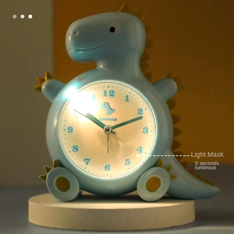 Dinosaur Shaped Alarm Clock For Kid's Bedroom Gift Living Room Decor 1pc - Image 6