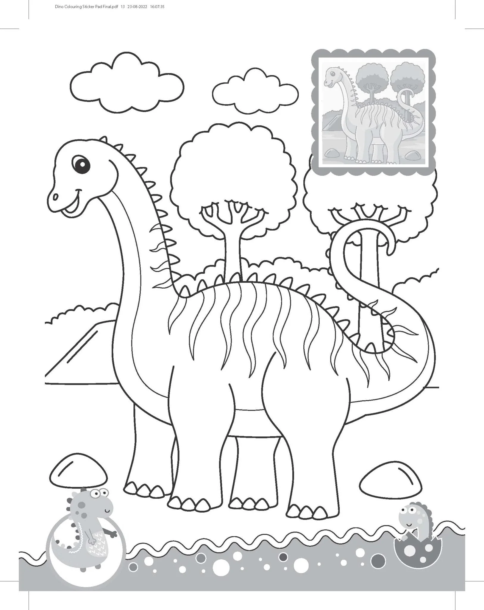 Dinosaurs- It's Colour time with Stickers - Image 7