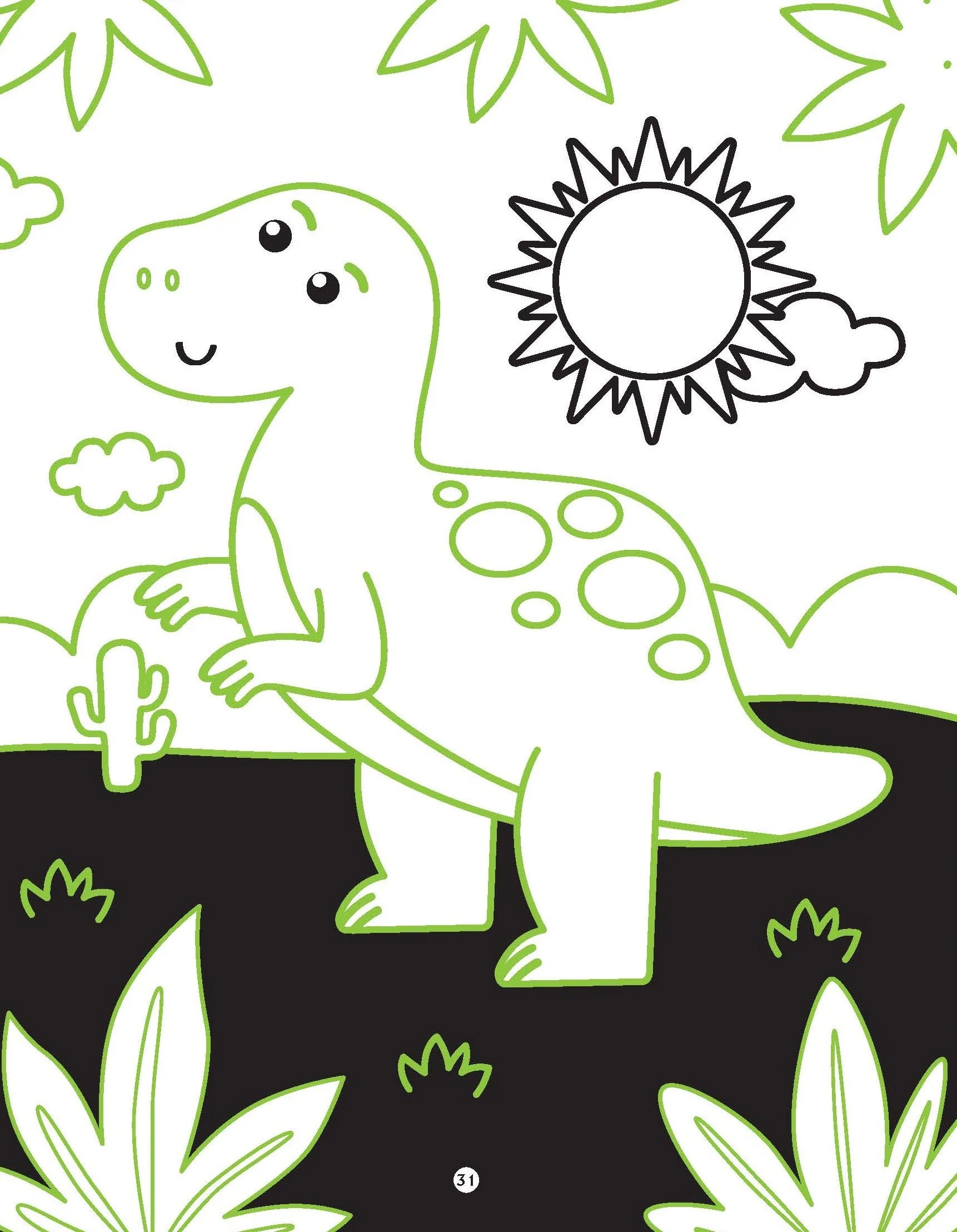 Dinosaurs Neon Colouring World Book for Kids Age 4 - 7  years with Neon Pens - Image 8