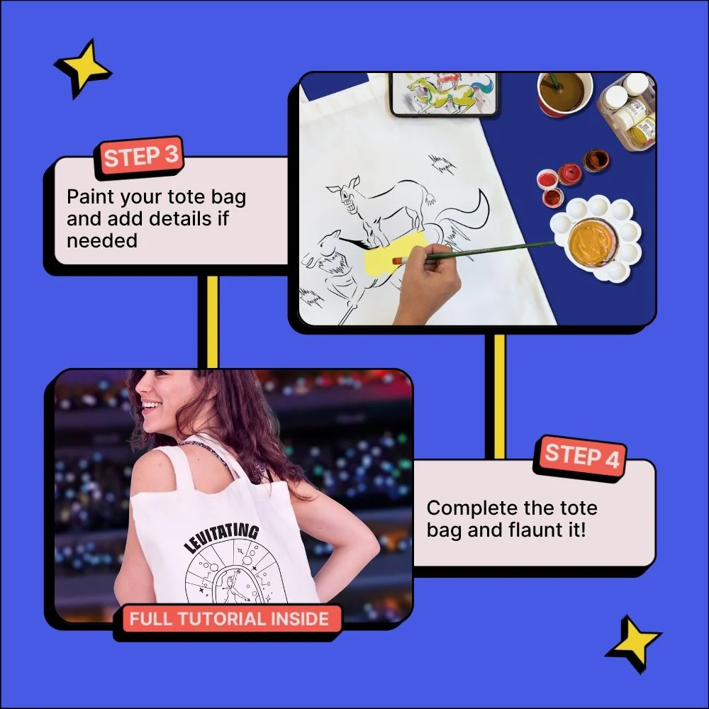 DIY Tote Bag Painting Kit -  Welcome - Image 6