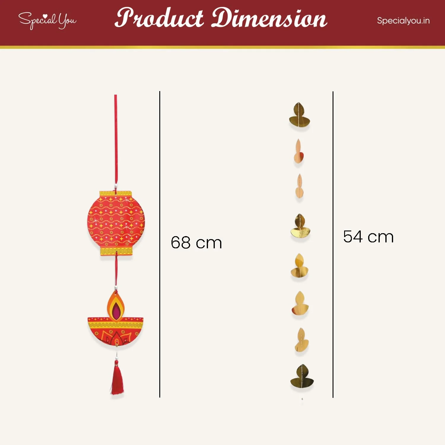 Diya Lamp Frill Hanging for Diwali - Image 5