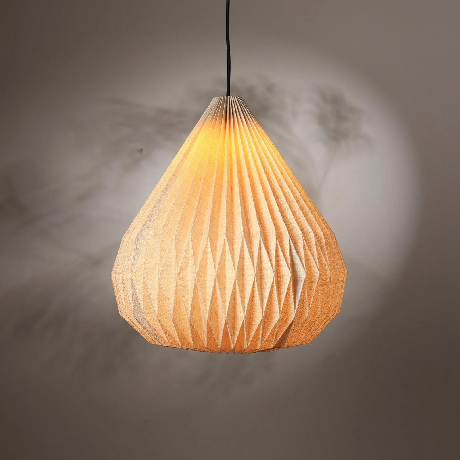 Dome Pendant Lamp - 100% European Linen Pendant Light, Elegant Dome Shape, Modern Design Hanging Light - Image 2