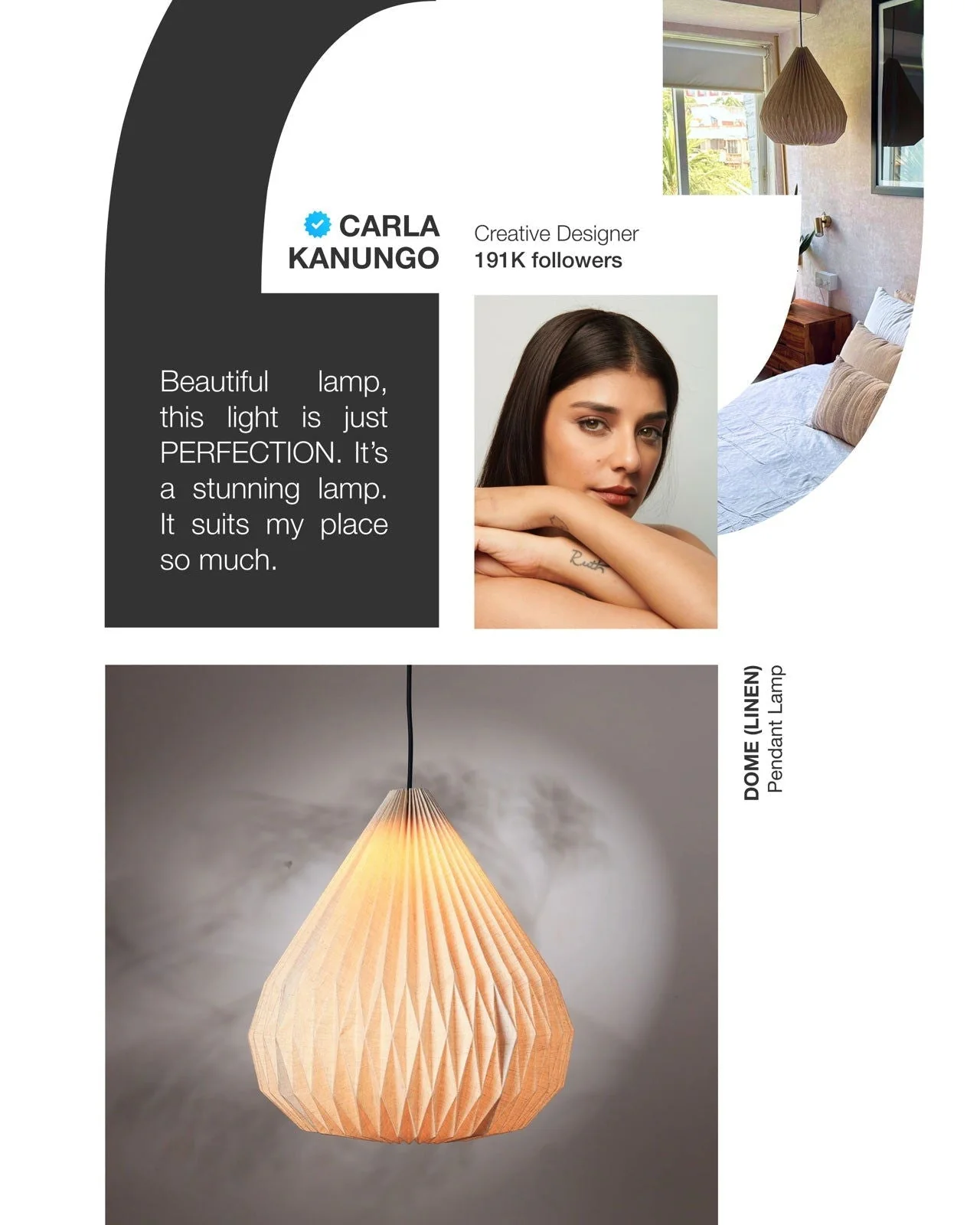 Dome Pendant Lamp - 100% European Linen Pendant Light, Elegant Dome Shape, Modern Design Hanging Light - Image 5