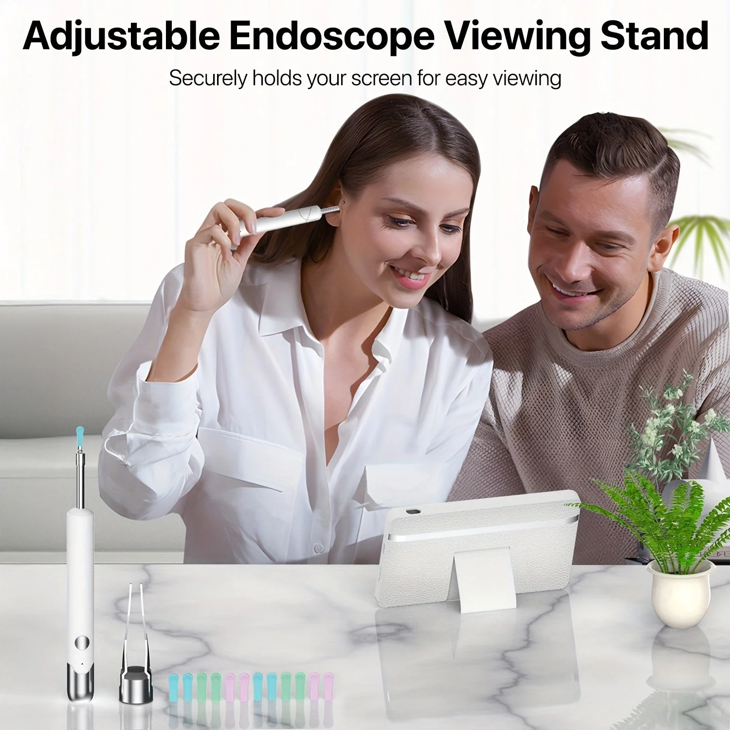 DR VAKU ® ENTSIGHT Pro Digital Otoscope Smart Ear Cleaner Inspection Kit with Wireless Display Screen HD Camera 6 LED Lights for Nose, Throat, Dental, Skin Video Recording Monitor + 13 Silicone Tips Free - Image 2
