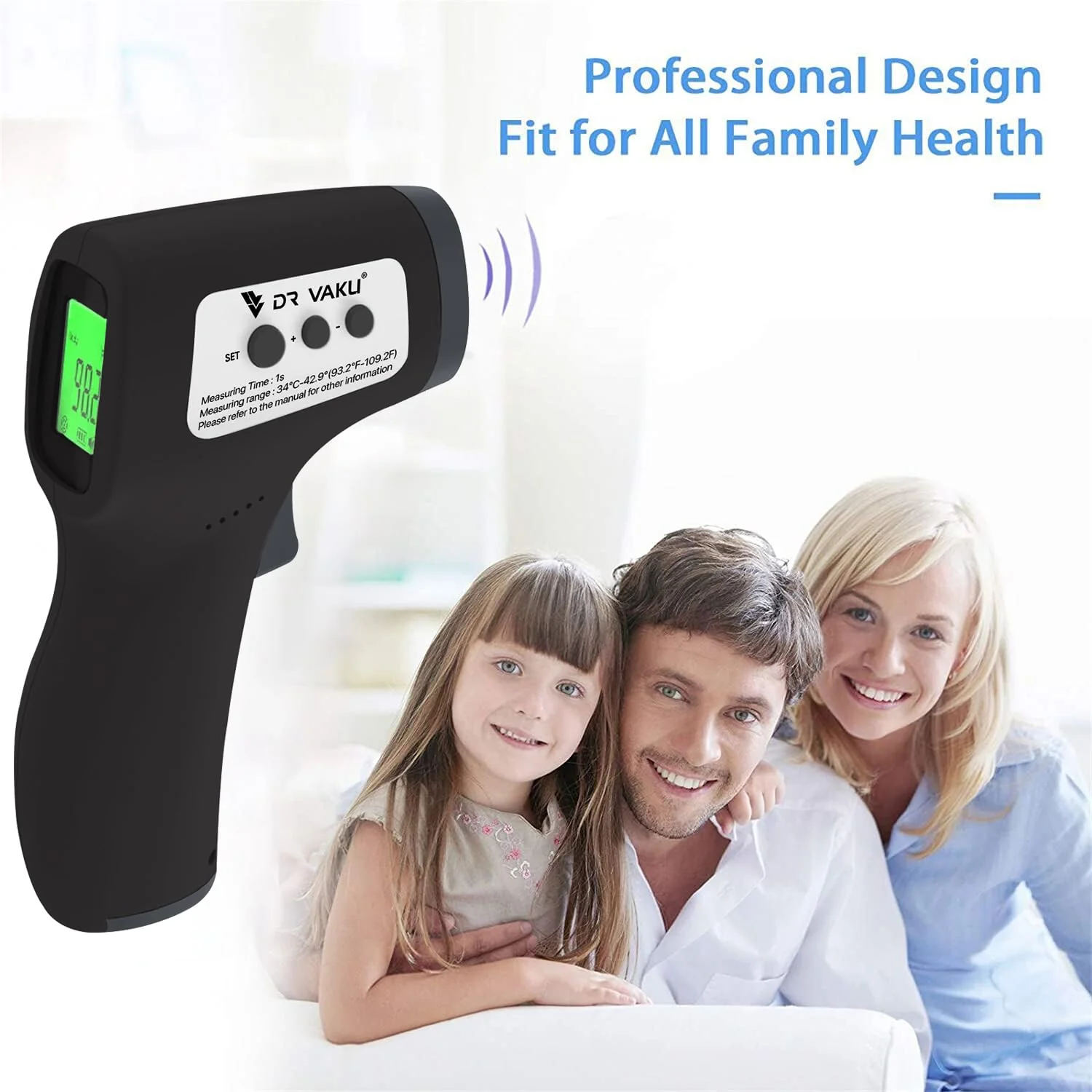 DR VAKU ® Infrared Digital Temperature Gun, Resolution Infrared Thermometer, Multi-Purpose, Wide Range, Non-Contact [With Free Battery] - Image 15