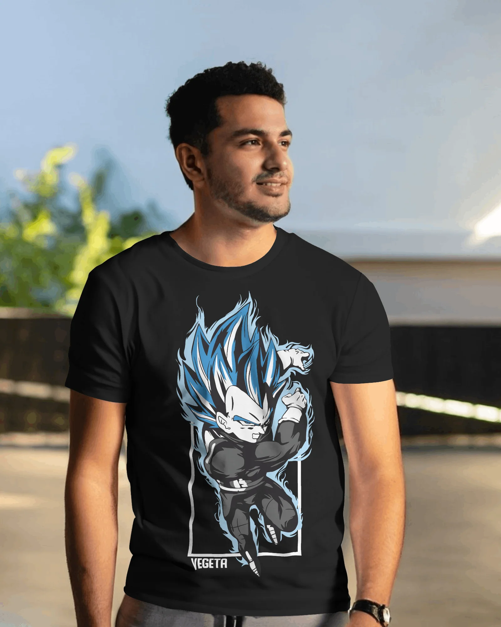 Dragon Ball Super Saiyan Blue Vegeta T-Shirt (Black)