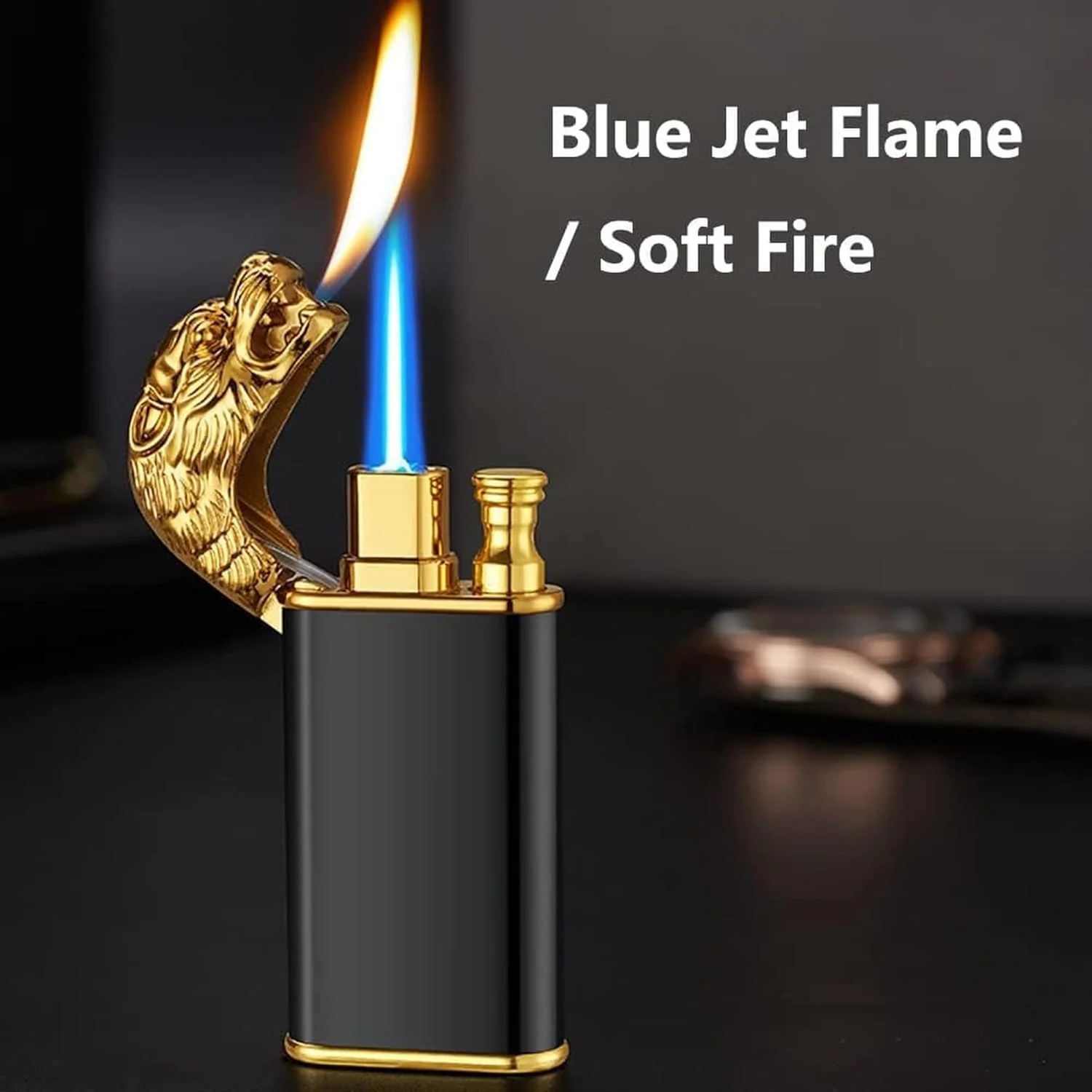 Dragor: Windproof Double-Jet Flame Torch Lighter with Dragon Design, Refillable Butane Gas Metal Lighter for Cigars, Cigarettes & Unique Gifting for Men - Image 3