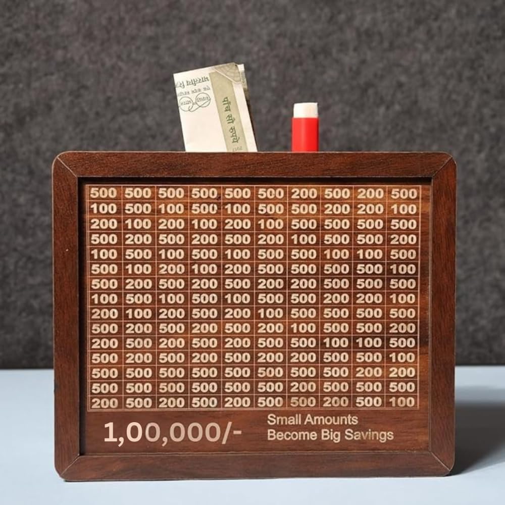 DreamBank: Wooden Savings Bank with Visual Tracker – Daily Motivation Piggy Bank for Goal Saving, Habit Building & Gifting - Image 6