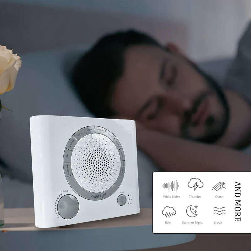 DreamWave: Sleep Therapy Sound Machine with Natural Soothing Sounds, Anxiety Relief, Auto-Off Timer & Battery/Adapter Power Options - Image 3