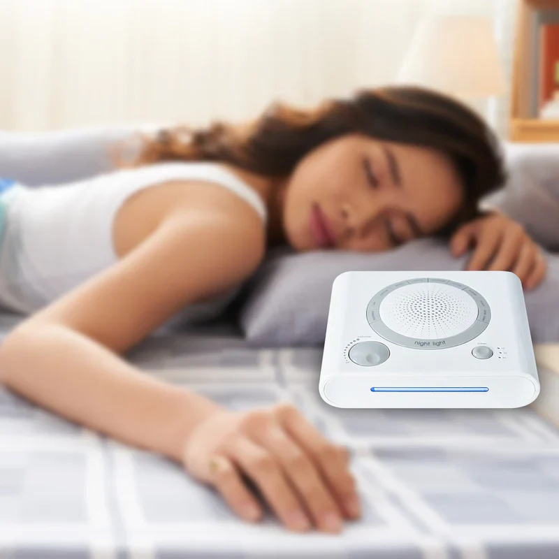DreamWave: Sleep Therapy Sound Machine with Natural Soothing Sounds, Anxiety Relief, Auto-Off Timer & Battery/Adapter Power Options - Image 6