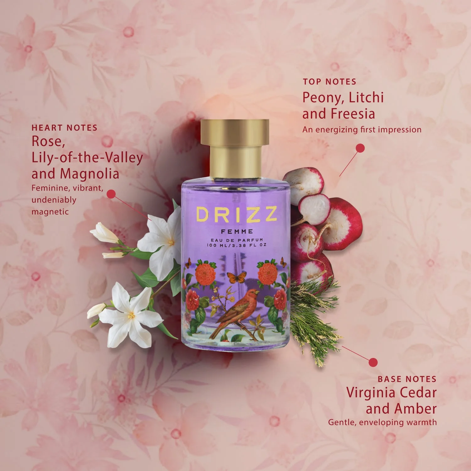 DRIZZ Femme Eau De Parfum for Women 100ml - Image 3