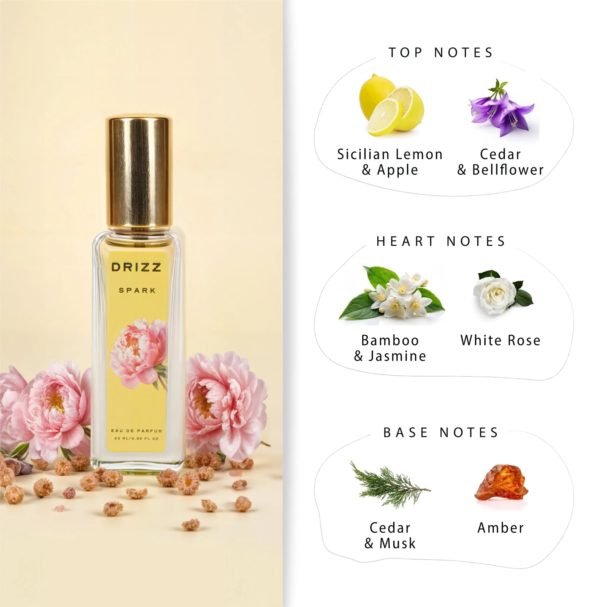 DRIZZ Fit for a Queen Luxury Women Eau De Parfum Gift Set 4x20ml for Women with Spark, Femme, Dazzle, Queen Perfumes - Image 6