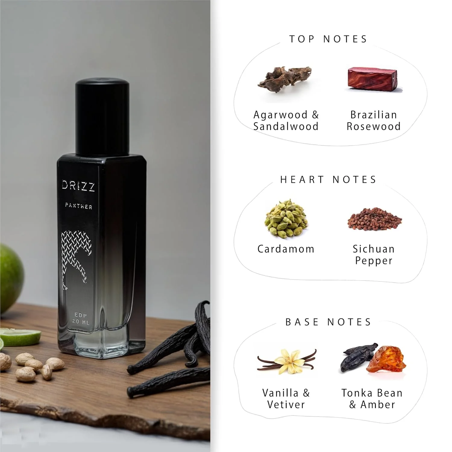 DRIZZ Savage Luxury Men Eau De Parfum Gift Set 4x20ml for Men with Untamed, Blaze, Classic, Panther Perfumes - Image 3