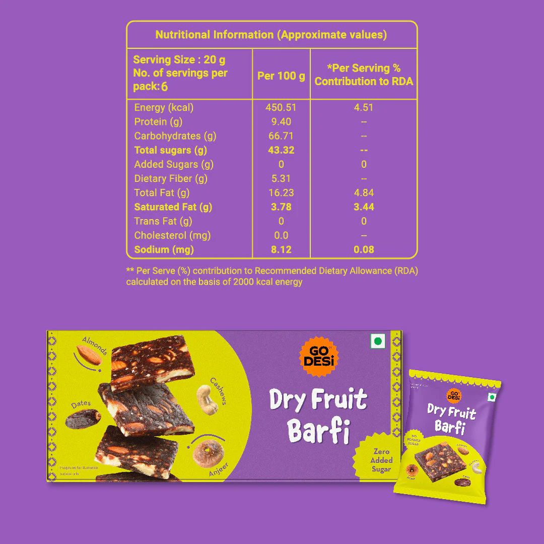 Dry Fruit Barfi - Pack of 6 - Image 9