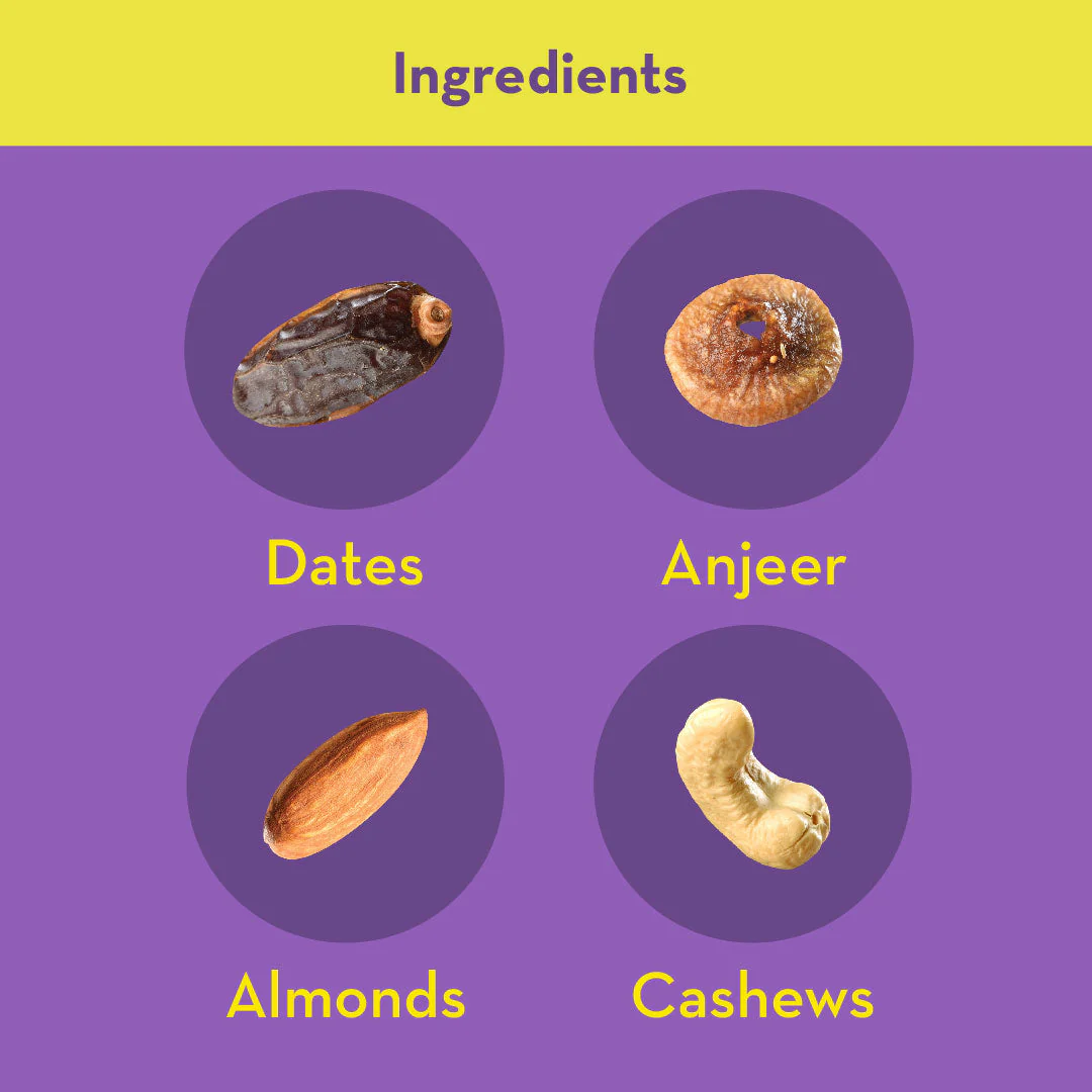 Dry-Fruit Date Bars | No Refined Sugar – 100% Natural | Anjeer, Dates, Badam & Cashews | DESi Meetha – 200 Gms - Image 8
