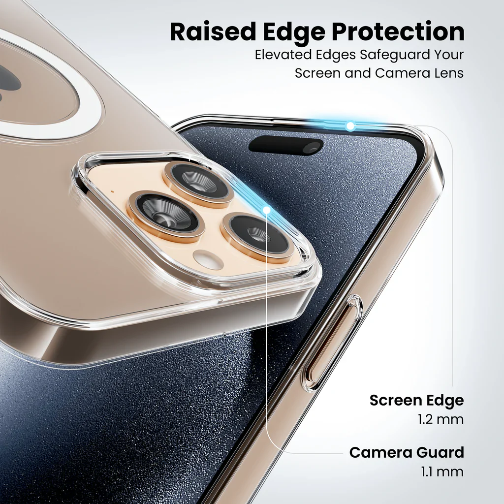 Dsynk Gear Anti-Yellow Clear Case for iPhone | UV Shield Technology | Zero-Yellowing Formula | MagSafe Compatible | Drop Protection (TPU + Polycarbonate | Crystal Clear) - Image 8