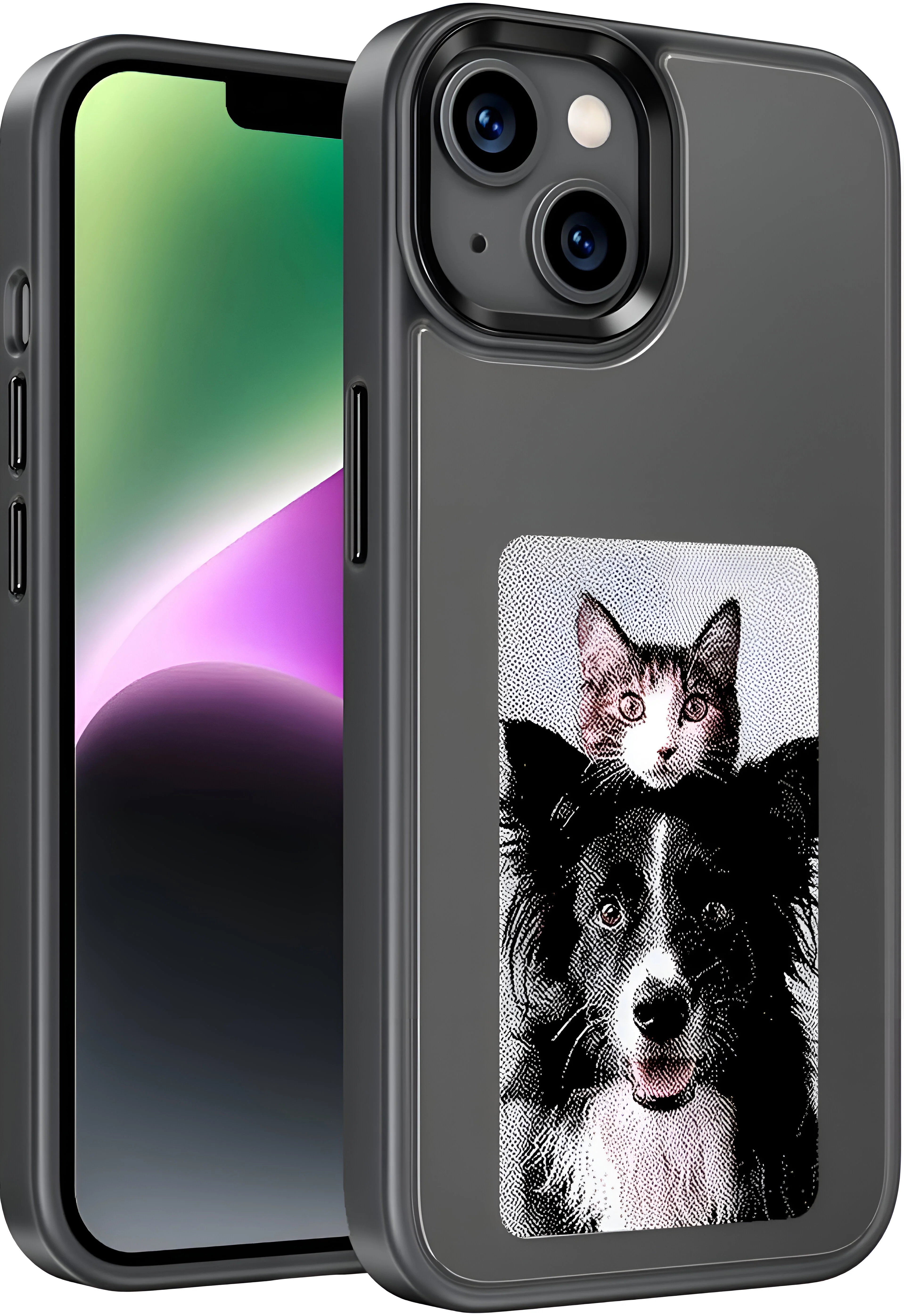 Dsynk Gear E-Ink Display iPhone, NFC Photo Frame, Custom DIY Smart Protective Cover (Black) - Image 15