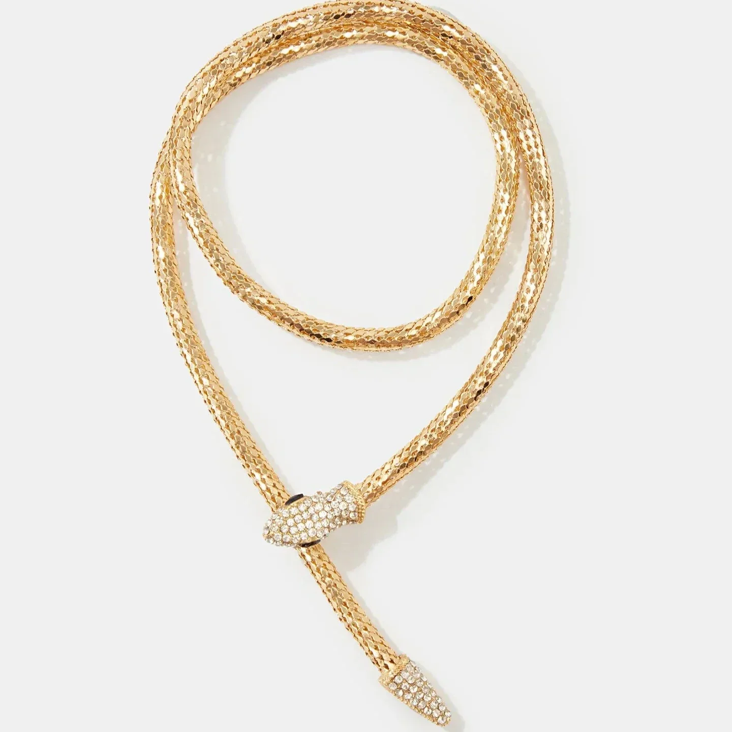 Dual Layer Snake Golden Necklace - Image 4