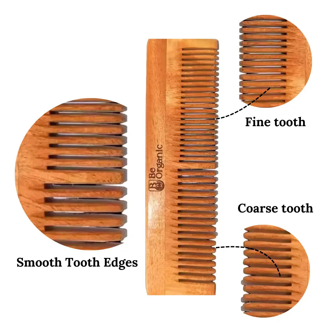 Dual Tooth Neem Comb Made with Pure Young Neem Soaked in Oil for 72 Hrs - Image 9
