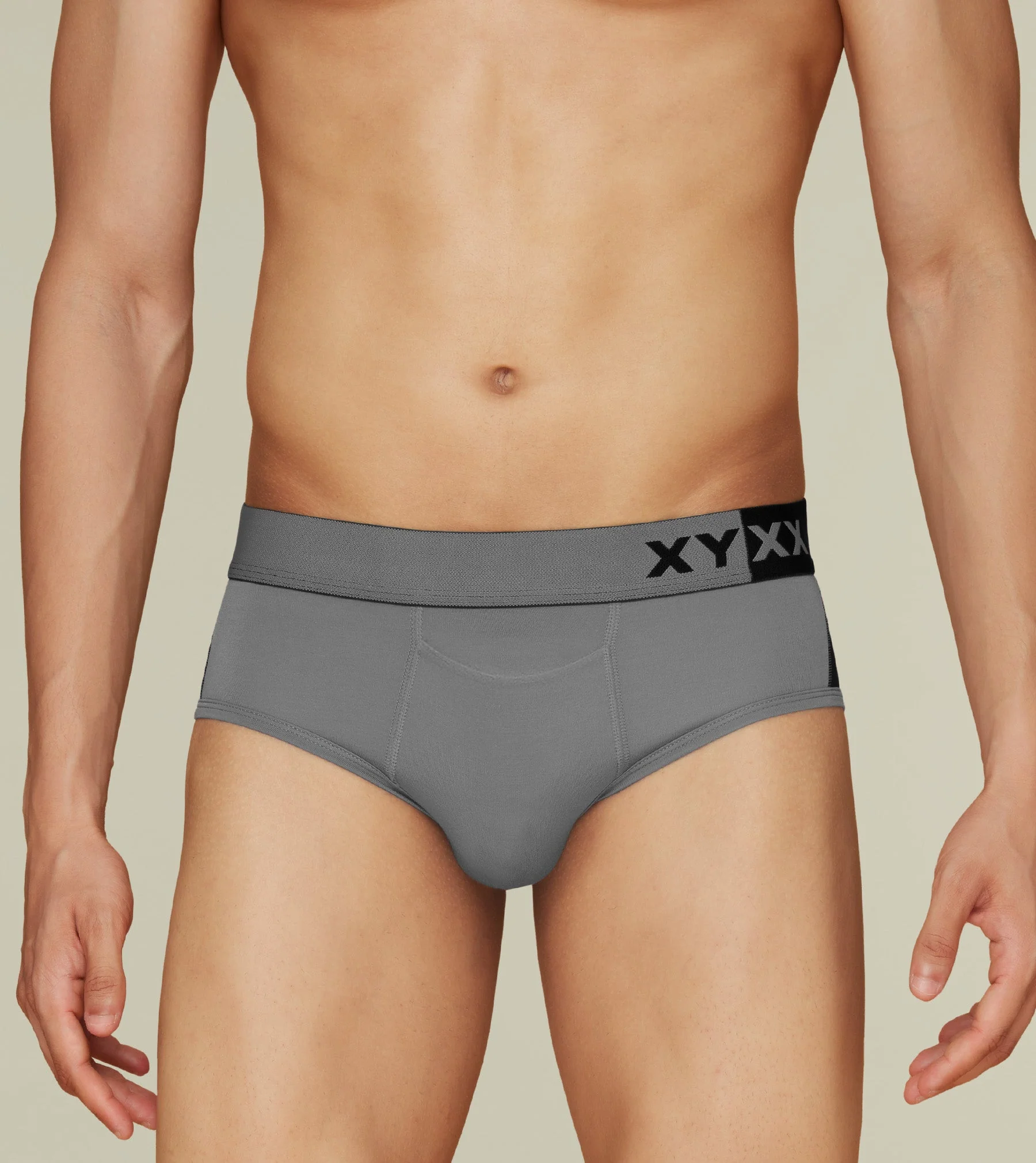 Dualist Modal Briefs Pack of 3 (Grey, Aqua Blue, Lime Yellow) - Image 2