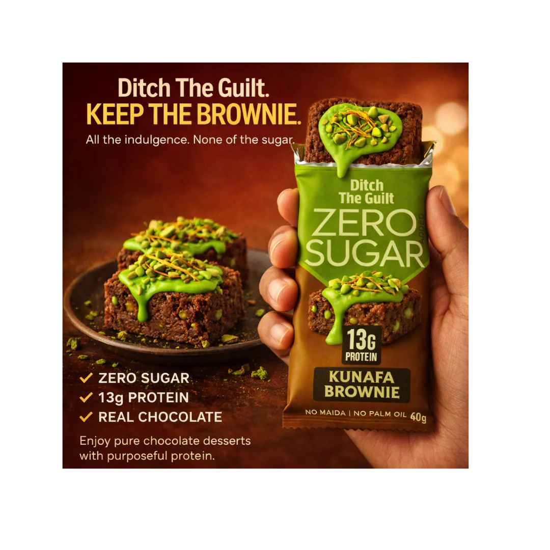 Dubai Pista Kunafa Protein Brownie • 13g Protein • Sugar Free High Protein Brownies • 40g - Image 4
