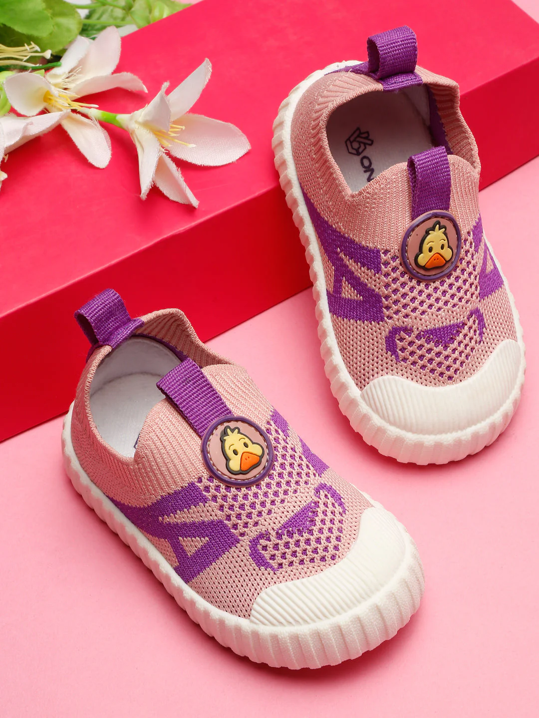 Ducky Toddlers' First Step Shoes - Pink & Purple (Unisex) - Image 73