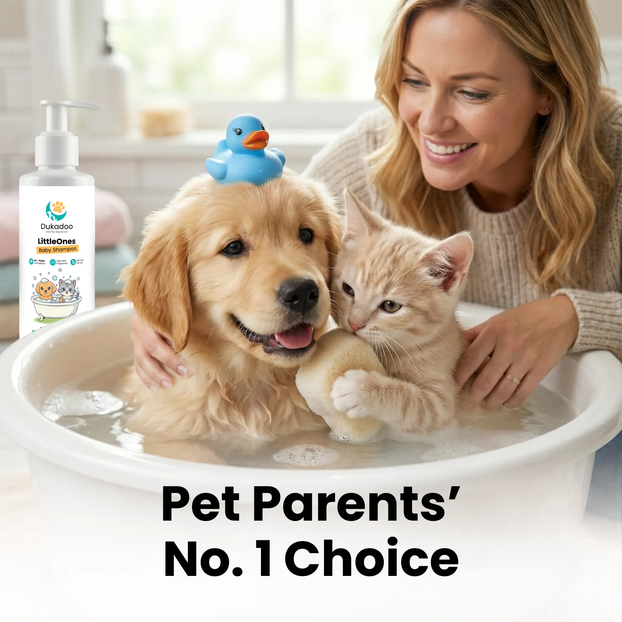 Dukadoo LittleOnes Baby Shampoo – 200ml | No-Tears, pH-Balanced Formula | Gentle Care for Puppies & Kittens | Soft Coat Cleansing | Mild Fragrance | for Dogs & Cats - Image 4