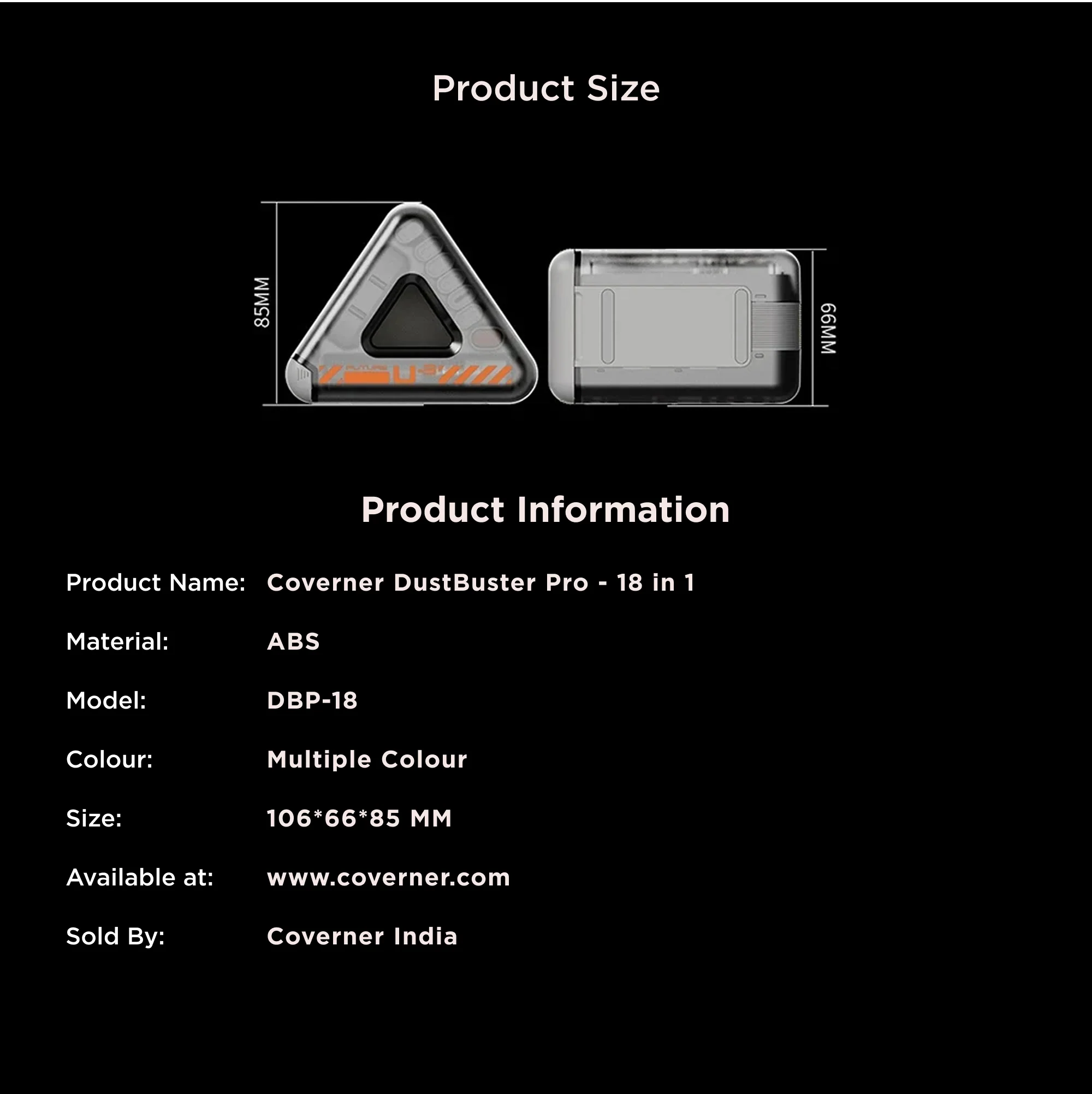 DustBuster Pro - 18-in-1 Tech Cleaning Kit - Mobile Stand - Gadget Holder - Coverner India - Image 8