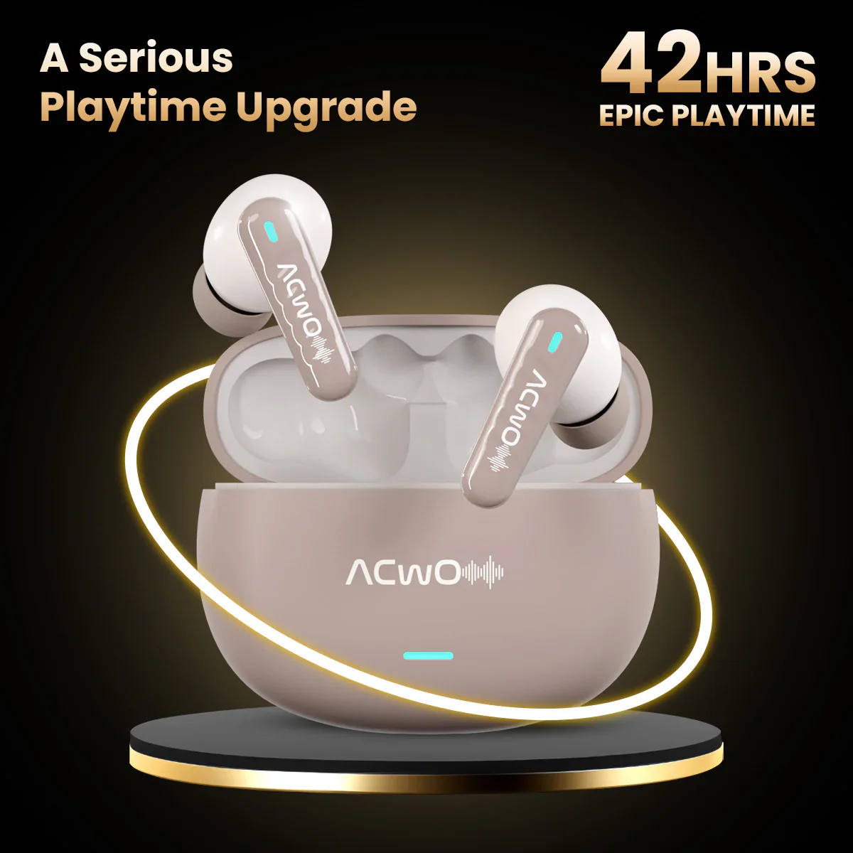DwOTS 727 Bisque Beige Tws Earbuds - Image 6