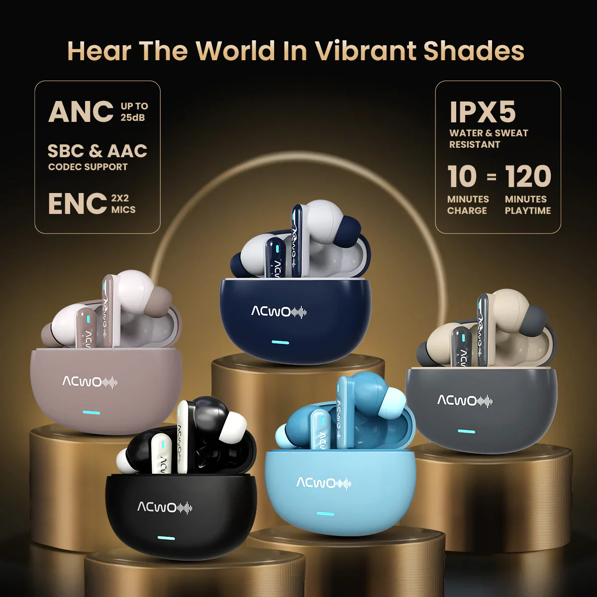 DwOTS 727 Denim Blue Tws Earbuds - Image 18