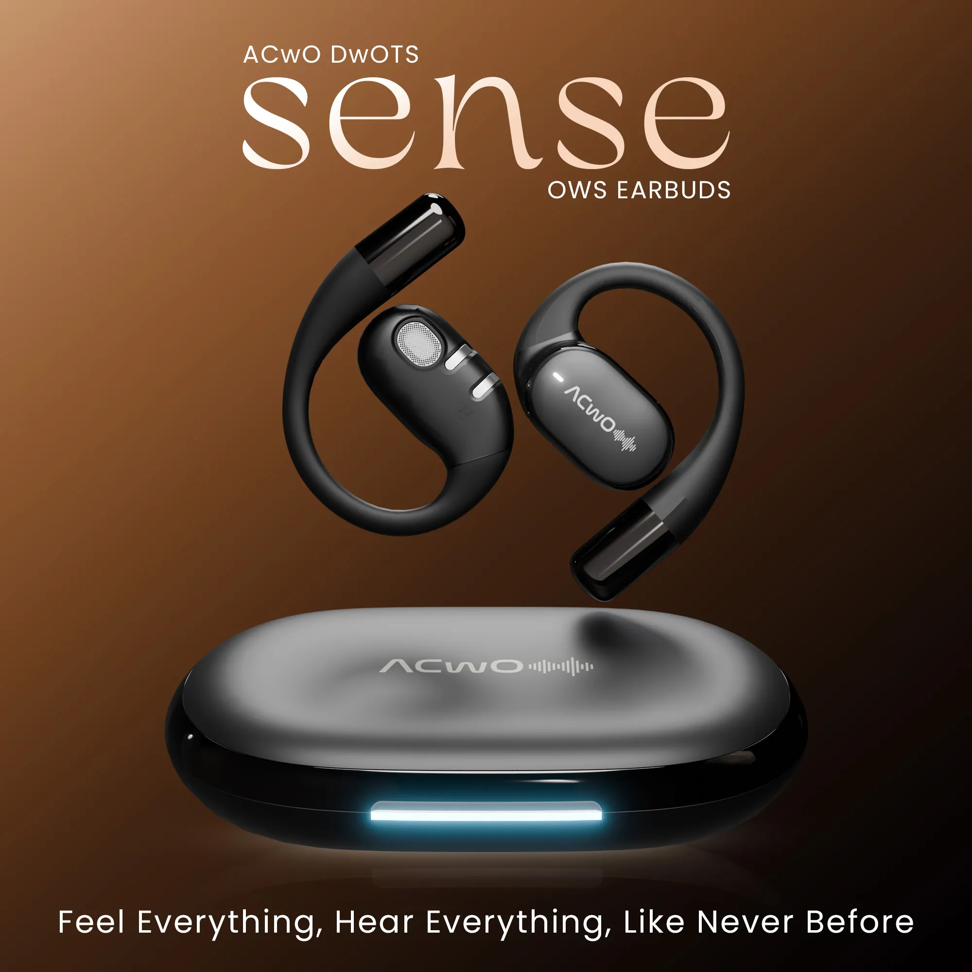 DwOTS Sense Open-Ear creame Wireless Headphones - Image 2