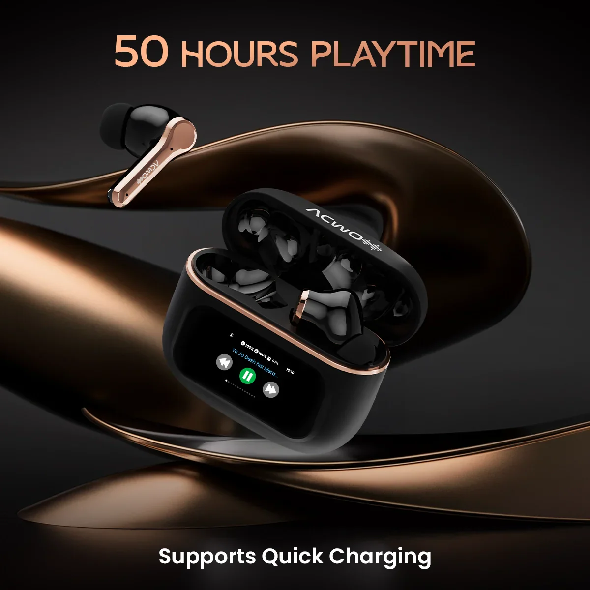 Dwots Touch Screen Display Earbuds With Anc And Enc - Image 16