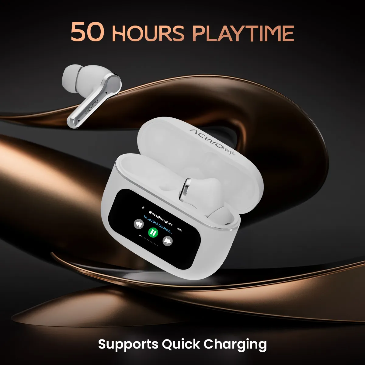 Dwots Touch Screen Display Earbuds With Anc And Enc - Image 21