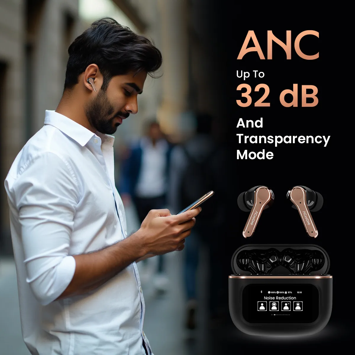 Dwots Touch Screen Display Earbuds With Anc And Enc - Image 7