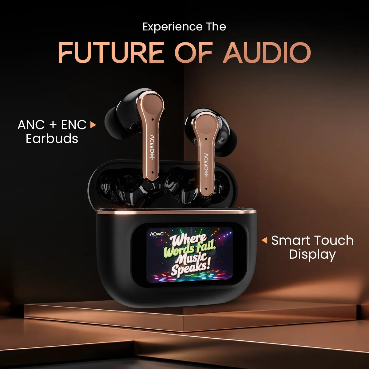 Dwots Touch Screen Display Earbuds With Anc And Enc - Image 8