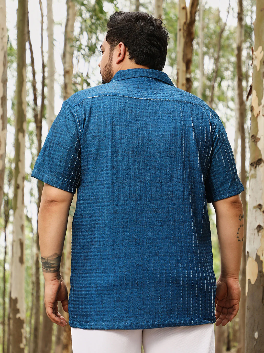 Dye-Textured Cuban Oversized Shirt - Image 4
