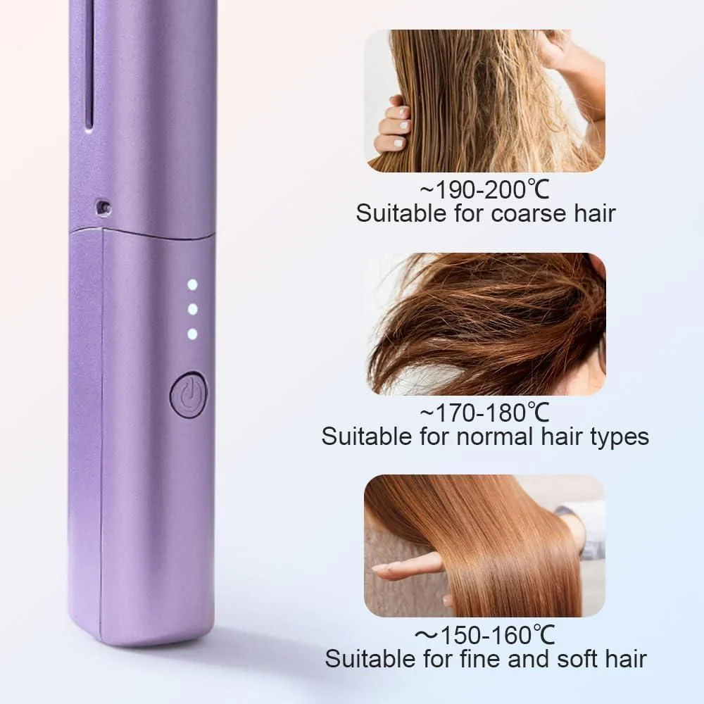 EasyStraight: Cordless Hair Straightening Comb with 3-Heat Settings, Rechargeable & Auto Shut-Off for Smooth Styling Anywhere - Image 5