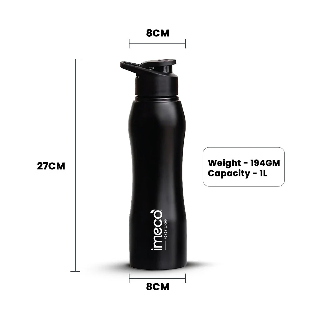 ECO-CURVE Stainless Steel Water Bottle (1L) - Image 4