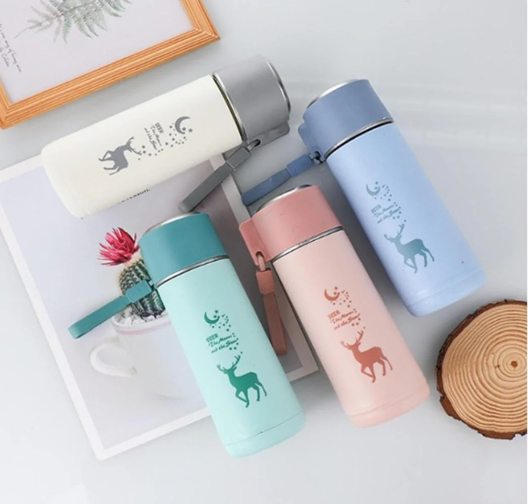 Eco-Friendly Deer Print Glass Water Bottle – 380ml | Leakproof, Wide Mouth, for School & Outdoor Use - Image 9