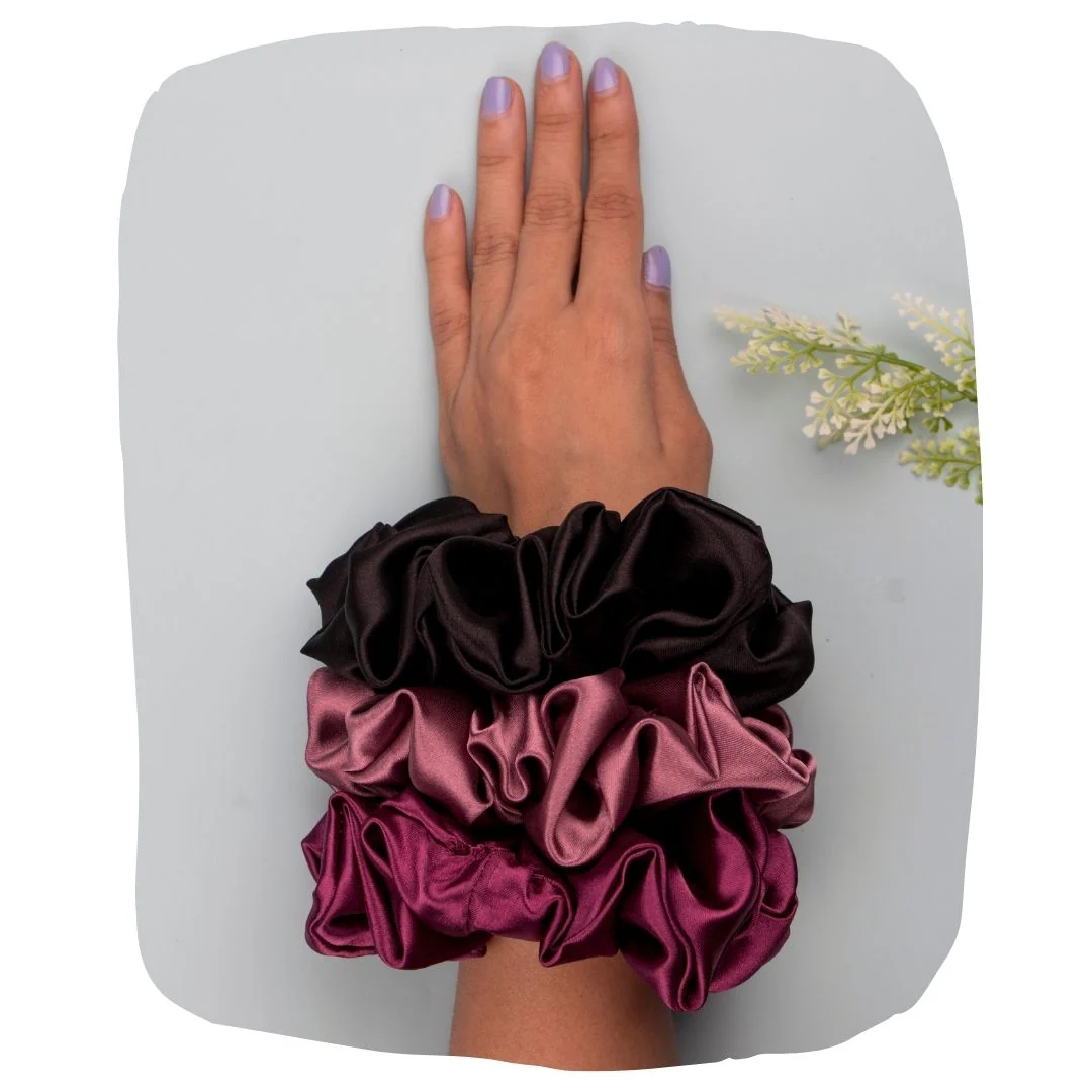 Eco-Friendly Satin Hair Scrunchies - No Breakage Comfort - Image 5