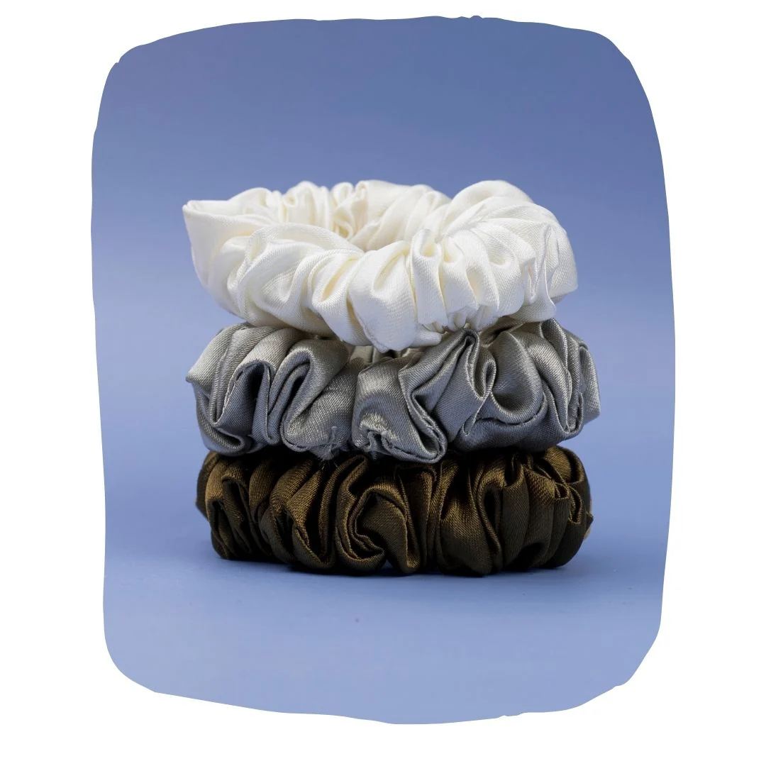 Eco-Friendly Silk Satin Hair Scrunchies Pack for Comfort & Style - Image 4