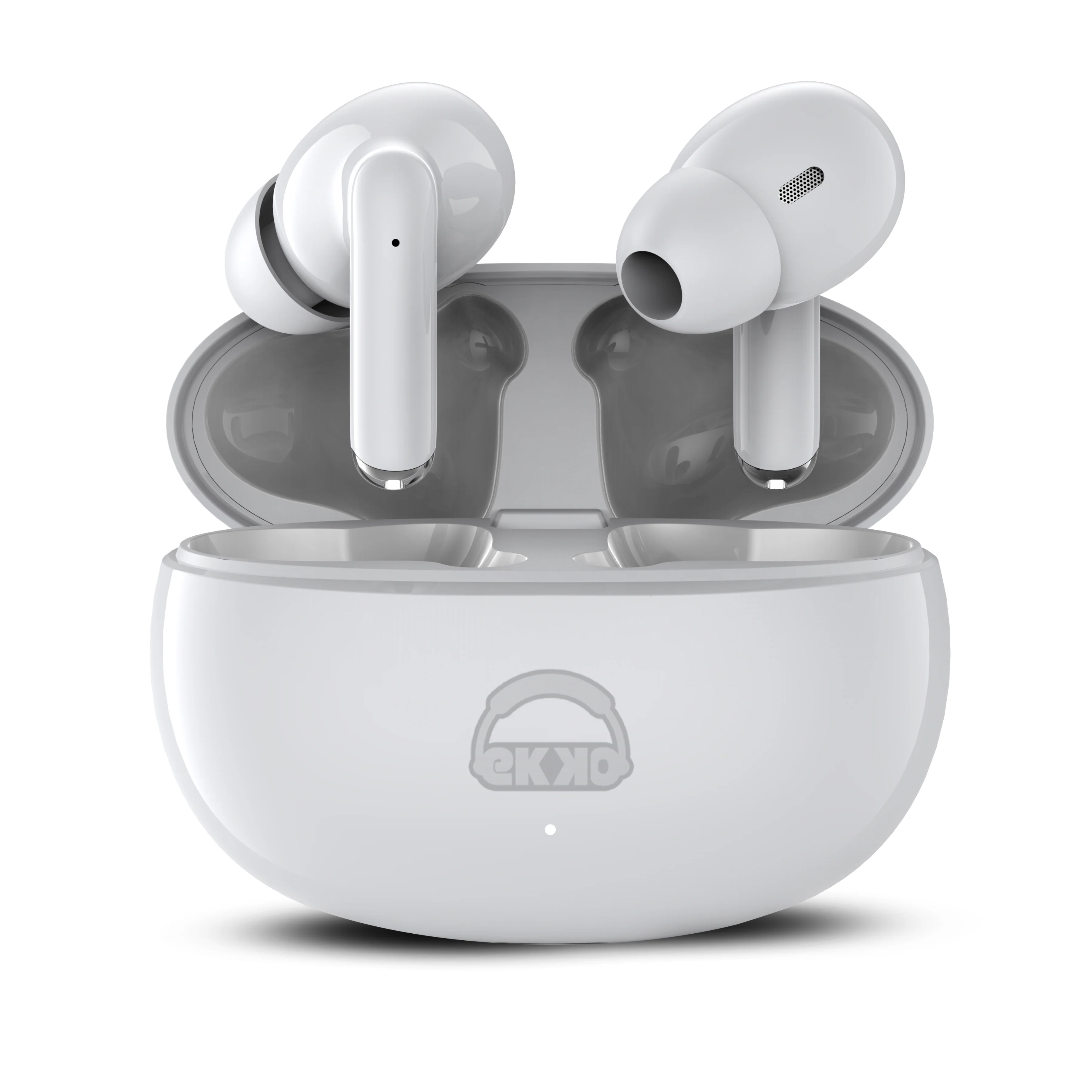 EKKO Earbeats T05 TWS: ENC Call Noise Cancellation, Twin Connect, 10MM Driver, Massive Bass, Water Resistance, Siri & Google Assistant (White) - Image 2