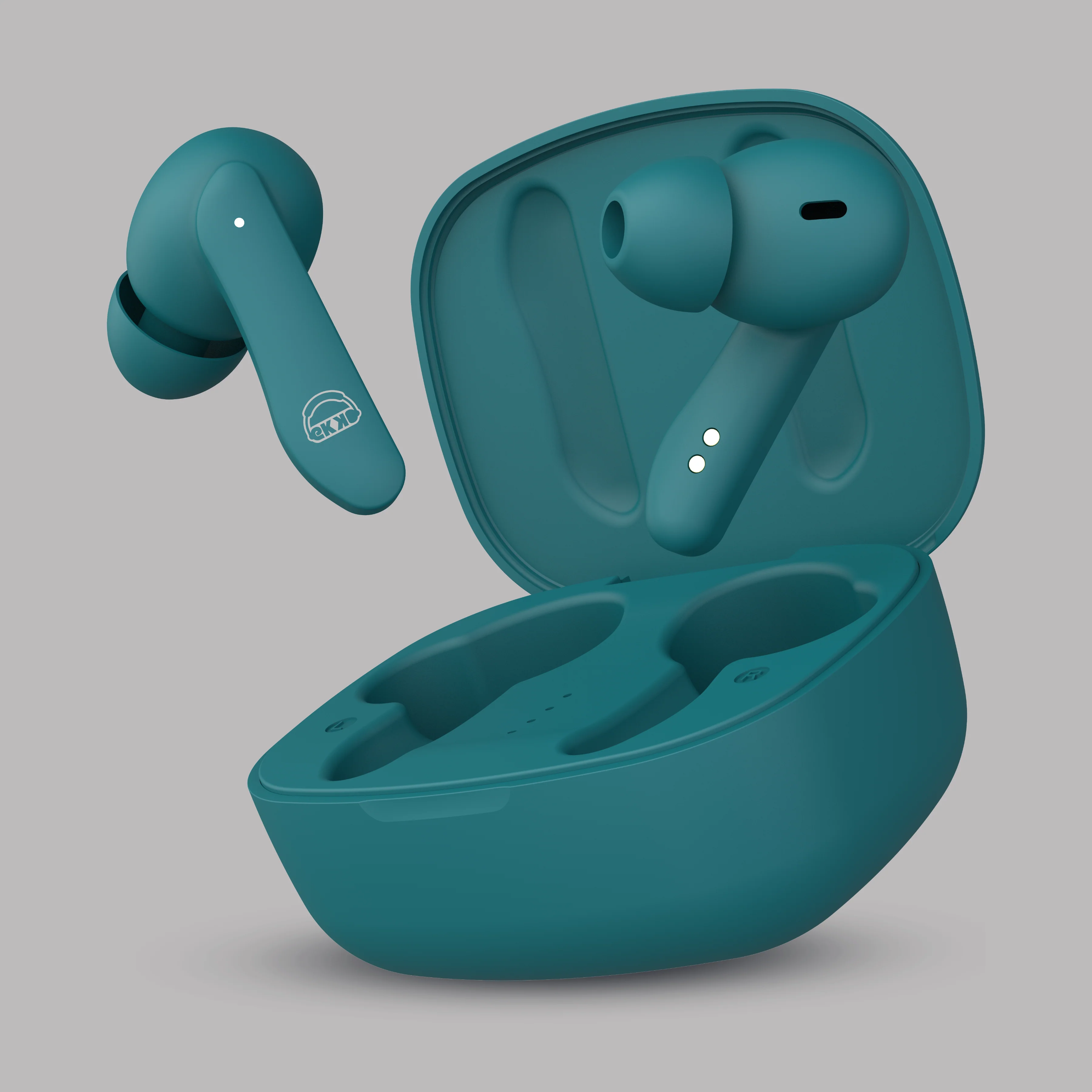 EKKO Earbeats T06: 10MM Driver, ENC Call Noise Cancellation, Touch Control, Massive Bass, IPX4 Water Resistancel TWS, Upto 60H Playtime, with Mic, Massive Bass, IPX4 Water Resistance (Green)