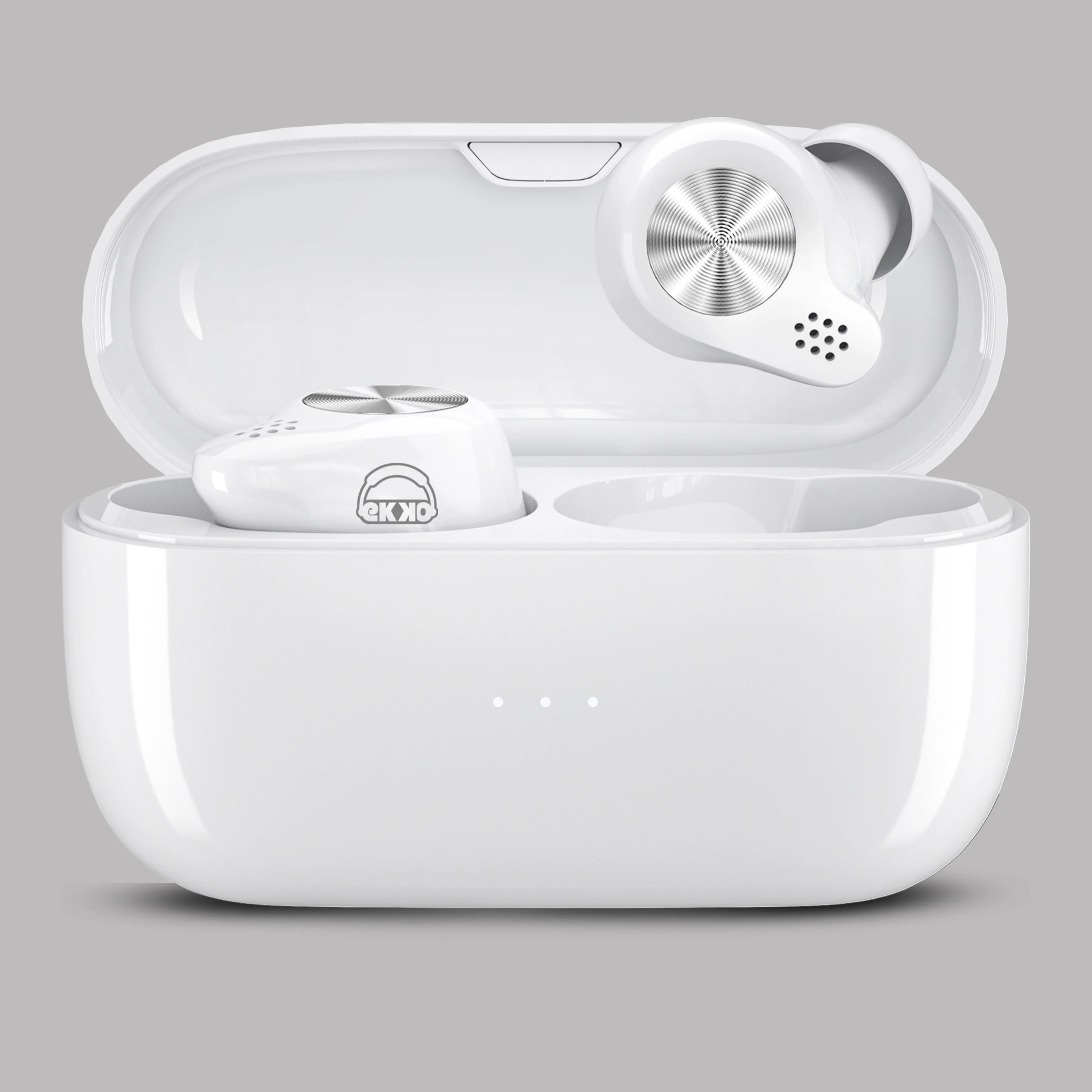 EKKO Earbeats T07: Mic, ENC Call Noise Cancellation, 10MM Driver, Twin Connect, Maxx Bass, Water Resistance (White)